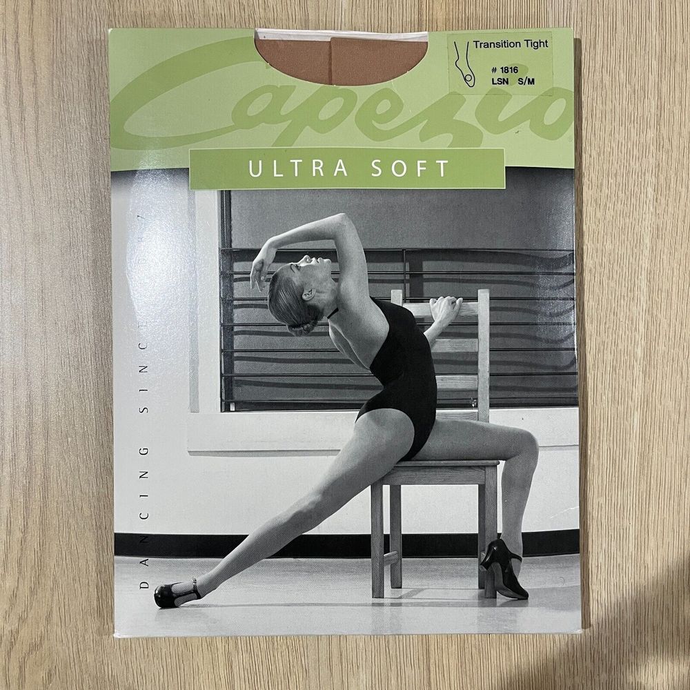 Capezio Ultra Soft Transition Light Suntan Dance Tights Size S/M #1816